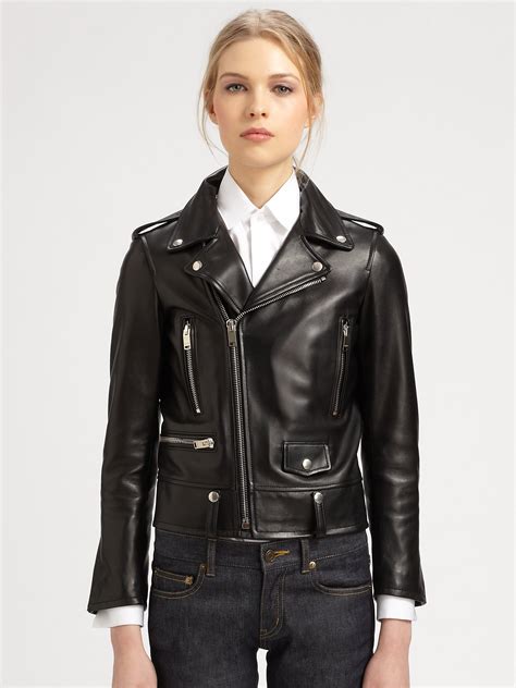 ysl giacche|Saint Laurent Leather jackets for Women .